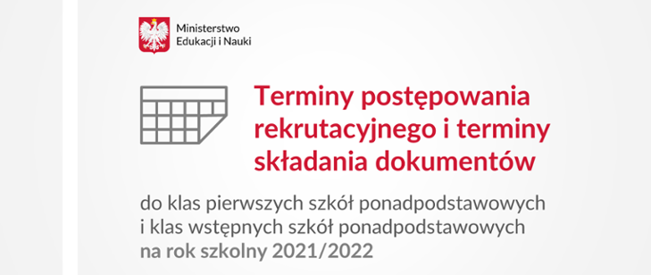 REKRUTACJA DLA KLAS PIERWSZYCH na rok szkolny 2021/2022